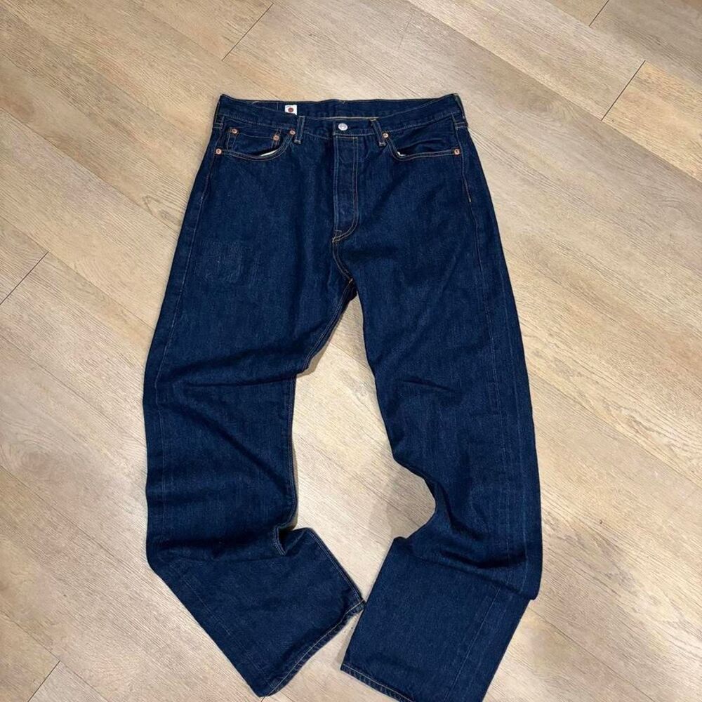 Levi-s Men's Navy and Blue Jeans